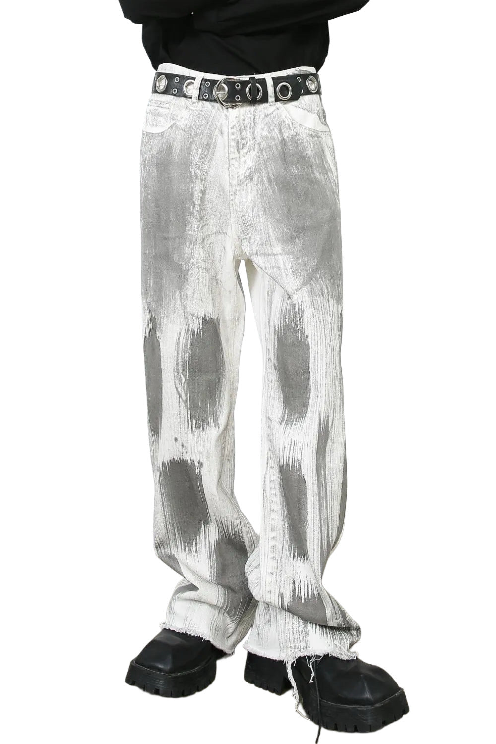 Men's Contrast Loose Jeans
