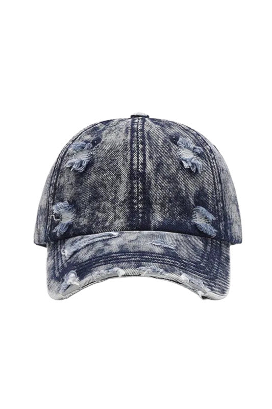 Distressed Cotton Baseball Cap