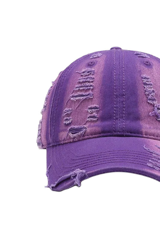 Distressed Adjustable Cotton Baseball Cap